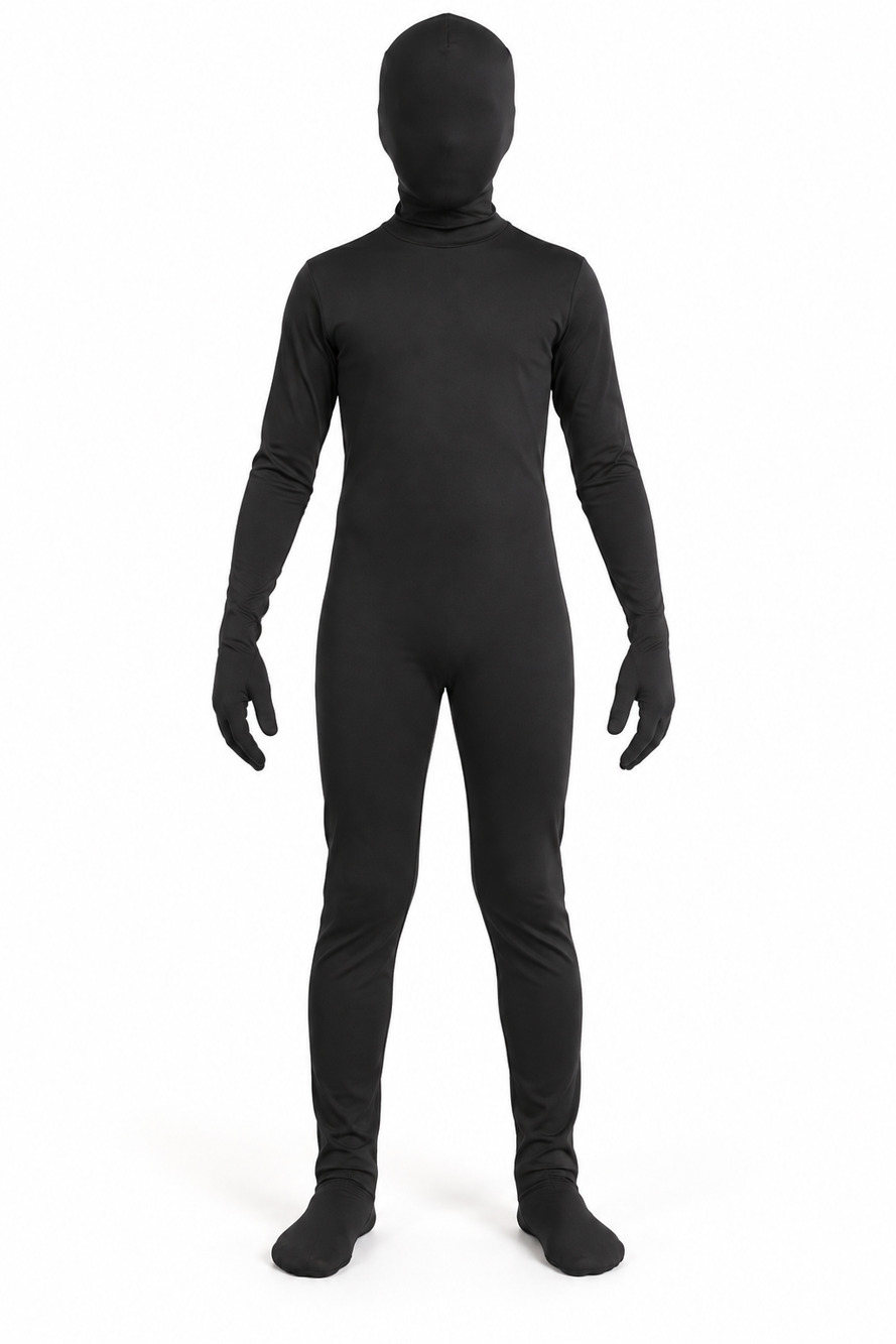 Spirit Super Skins Black Morph Suit Halloween Costume Child SL 12-14